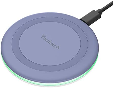 Yootech 10 W Max Fast Wireless Charging Pad – Universal Compatibility for i Phone 16 Series, Samsung Galaxy S22/S21/S20, and Air Pods Pro 2 – Sleek, Compact Design with Advanced Safety Features – Efficient Charging Solution for Home, Office, and Travel – Tangle-Free Power Experience without AC Adapter – Perfect for Modern Lifestyles