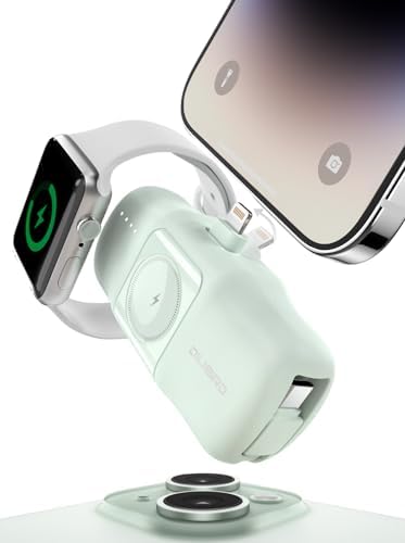 Travel Essentials Dual Mini Power Bank Set – 4500 m Ah Portable Charger for i Phone 14 & Apple Watch – Compact Fast Charging Solution in Sleek Black & White – Ideal Travel Accessory for On-the-Go Tech Users