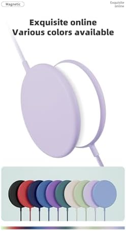 Sleek Pink Qi Wireless Charger – Fast 15 W Charging Pad for i Phone 16/15/14/13/12 & Samsung Galaxy – Portable Fast Charging Solution for Apple & Android Devices – Enhance Your Charging Experience Anywhere