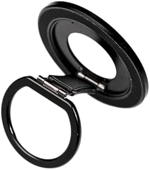 Mag Safe-Compatible Magnetic Phone Ring Stand – 360° Adjustable Kickstand for i Phone 16/15/14/13, Galaxy S25 – Sleek Black Design for Enhanced Grip and Hands-Free Convenience – Durable Metal Construction for Ultimate Stability and Style
