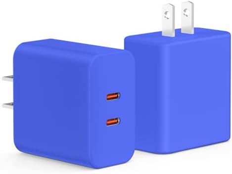 40 W Dual-Port USB-C Fast Charger for i Phone 15/16/14/13/12/11 Pro Max & Samsung – High-Speed Compact Charging Block with Power Delivery & Quick Charge for Home and Travel Efficiency
