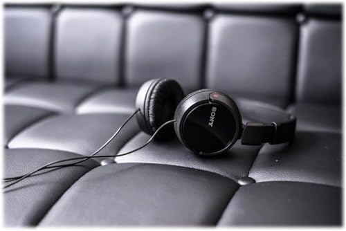 Sony MDR-ZX110 AP Wired On-Ear Headphones with Integrated Mic – Lightweight Design for Unmatched Comfort and Superior Sound Quality, Perfect for Music Lovers and Professionals on the Go, Adjustable Fit with Foldable Portability for Effortless Storage and Hands-Free Calls