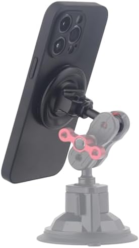 Car Magnetic Phone Mount with 20mm Ball – Compatible with Bulletpoint Mounting Solutions, Strong Magnet Holds for iPhone 16/15/14/13/12 Pro Max, Includes Metal Ring, Aluminum Alloy Base – Enhanced Compatibility and Speed