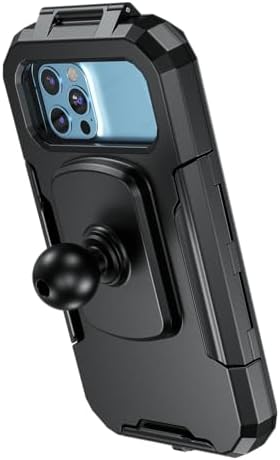 All-Weather IP66 Waterproof Bike Phone Holder – RAM B Size Compatible Cradle for 3.5″-6.1″ Smartphones, Effortless 360-Degree Viewing, Quick-Release Design for Adventurous Cyclists – Exceptional Durability and Weather Resistance