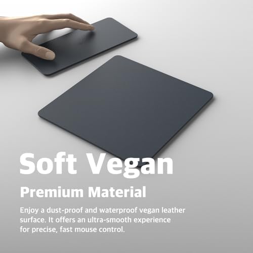 Enhance Your Workspace Efficiency with the POUT H3 Split Wireless Charging Mouse Pad – Fast Qi Charger for Seamless Device Power, Magnetic Alignment for Precision Use, Premium Anti-Slip Surface in Elegant Midnight Blue – Perfect for Smartphones and Earbuds – Elevate Your Productivity with Style and Functionality