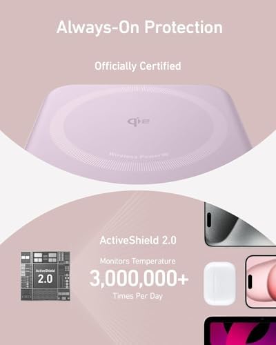Anker Mag Go Power Bank for i Phone 15/14/13 – 10,000 m Ah Qi2 Certified Ultra-Fast Wireless Charger with Smart Display & Foldable Stand – Compact Portable USB-C Battery Pack for Effortless Charging on the Go