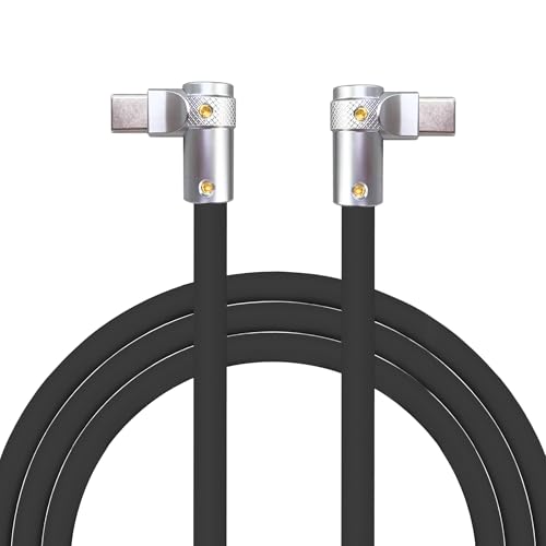 Transform Your Charging Routine with Chubbycable Flex Elbow Pro – 90-Degree USB-C Cable for Lightning-Fast 240 W Power Delivery, Durable Ultra-Thick Silicone Build, Perfect for Convenient Access in Tight Spaces, Ideal for Mobile Phones, Tablets, and Gaming Enthusiasts