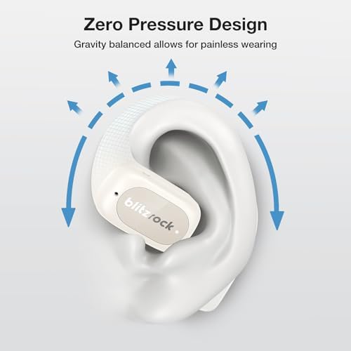 Elevate Your Sound Journey with CT3 Open Ear Bluetooth Headphones – 32-Hour Playtime for Endless Enjoyment, IPX5 Waterproof for Active Lifestyles, and Advanced 4-Mic ENC for Clear Conversations – Tailored EQ App and Ergonomically Designed Earhooks for Ultimate Comfort During Workouts, Running, or Cycling – Seamless Bluetooth 5.4 Connectivity for Uninterrupted Listening Experience