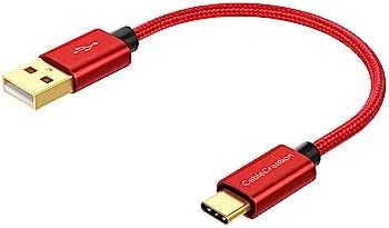 Compact USB C to USB A Fast Charging Cable 0.8 FT [3-Pack] – Perfect for i Pad Pro, Galaxy S23, i Phone 15/16, and Android Devices – Durable, Tangle-Free Design for On-the-Go Charging and Data Transfer – Enhanced Compatibility for Power Banks and Car Play