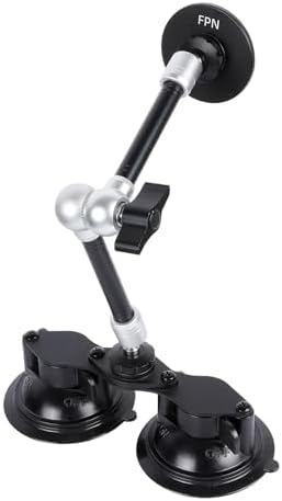 Mag Safe Magnetic Car Phone Holder with Dual Suction Cup Mount – 10″ Aluminum Alloy Arm for 360° Rotation, Perfect i Phone 12-16 Accessory for Secure Windshield Use, Hands-Free Navigation and Enhanced Stability