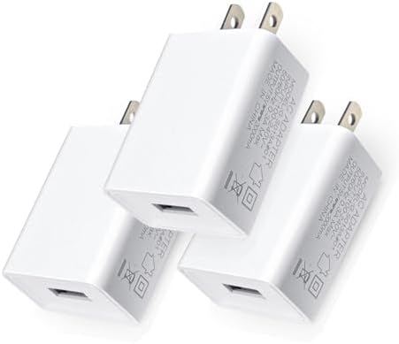 Ultimate 3-Pack USB Wall Charger Block – Universal 5 V 2 A Power Adapter for i Phone, i Pad, Samsung, and More – Compact, Durable Multi-Device Charging Hub for Effortless Home, Office, and Travel Use – Efficient Solution for All Your Electronic Devices