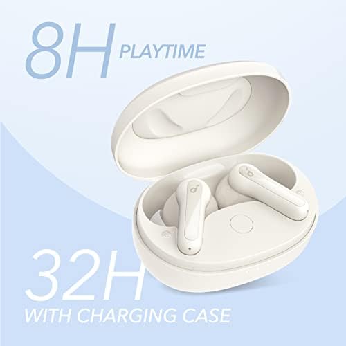 Anker Soundcore Life P2 Mini True Wireless Earbuds – Bluetooth 5.2 for Seamless Connectivity, Customizable EQ for Personalized Sound, 32-Hour Playtime with Quick Charge, Compact Design for Comfortable Daily Use, Deep Bass Performance for Music Lovers (White)
