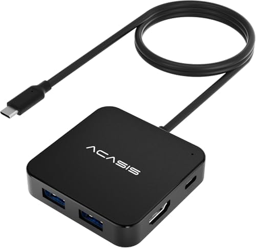 Elevate Your Work Efficiency with the ACASIS Dual HDMI Docking Station – Power Up with 100 W PD Charging, Experience Stunning 4 K Display, and Enjoy Lightning-Fast 5 Gbps USB-C & USB-A Connectivity for Dell, HP, Lenovo, Surface, and Yoga Laptops – The Ultimate All-in-One Hub for Professionals and Tech Lovers