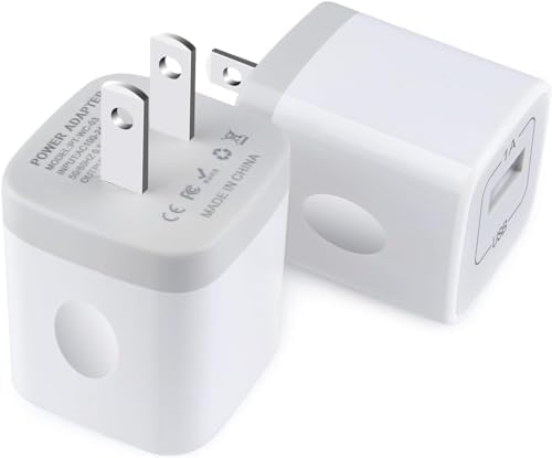 Ultimate USB Wall Charger Set – 3-Pack Power Adapter for Fast Charging – Compact Cube Design for i Phone, Galaxy, LG, Moto, and Android Devices – Reliable 1 A/5 V Output for Home & Travel – Enhanced Durability & Universal Compatibility