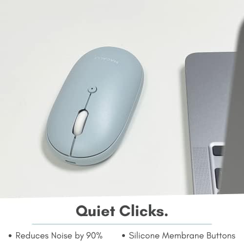 Sleek Macally Wireless Bluetooth Mouse – Rechargeable, Ergonomic Design for Mac & PC – Ultra-Quiet Clicks Perfect for Home, Office & Travel – Enhanced Compatibility with Mac Book Air/Pro, i Mac & Windows Laptops – Experience Comfort & Efficiency in Every Click