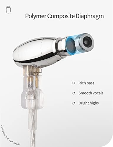 HZSOUND Hi-Fi Wired Earbuds – Professional In-Ear Monitors with Advanced Polymer Composite Diaphragm and Dynamic Driver for Superior Audio Clarity, Integrated Volume Control, and Ergonomic Comfort – Ideal for Musicians and Audiophiles Across All Music Genres