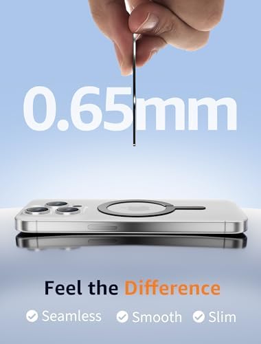 Magnetic Metal Ring for Mag Safe – 2 Pack for i Phone 16/16 Pro Max/15/14/13/12 & Galaxy S23/S22 – Enhanced Heat Dissipation & Secure Magnetic Grip – Effortless Wireless Charging Solution in Sleek Black Design for Ultimate Device Performance