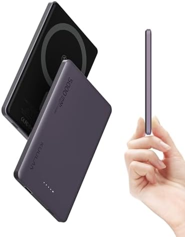 Elevate Your Charging Experience with Kuulaa 5,000 m Ah Mag Safe Battery Pack – Ultra-Slim Magnetic Wireless Power Bank for i Phone 15/14/13/12 Series, Featuring 20 W PD Two-Way USB-C Charging and Elegant Titanium Design for Enhanced Portability and Efficiency