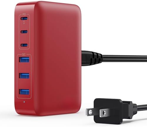Revolutionize Your Charging Experience with the 108 W Ultra-Fast 6-Port USB C Charging Station – Advanced Ga N III Hub Featuring QC & PD Compatibility for i Phone 12-16 and Samsung Devices – Compact Design with 5 ft Cord for Effortless Multi-Device Powering – Sleek White Finish Perfect for Home, Office, or Travel