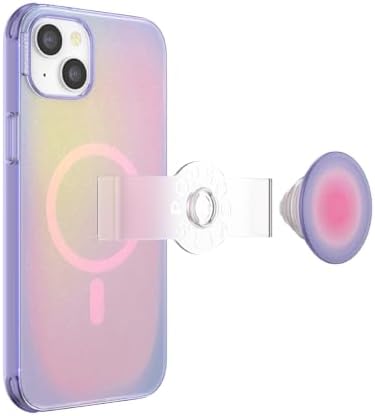 Pop Sockets i Phone 14 Pro Case with Integrated Slidable Grip & Kickstand – Pink Opalescent – Ultimate Wireless Charging Compatibility, 10 ft Drop Protection, and Easy Mag Safe Integration for Enhanced Mobile Experience