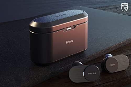 Philips Fidelio T1 True Wireless Earbuds – Audiophile-Grade Sound & Advanced Active Noise Cancelling Pro+ Technology, Bluetooth 5.2 for Seamless Connectivity, Ergonomic Design for All-Day Comfort, Long Battery Life with 25 Hours Playtime, Perfect for Music Lovers and Daily Use