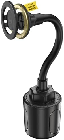 Revolutionize Your Driving Experience with Scosche Magic Mount™ SMSCUP – Adjustable Gooseneck Magnetic Phone Holder for Car, Compatible with i Phone 16-12 Series & Android Devices, Mag Safe Technology, Effortless Hands-Free Navigation, Secure Cup Holder Fit, Effortless Installation