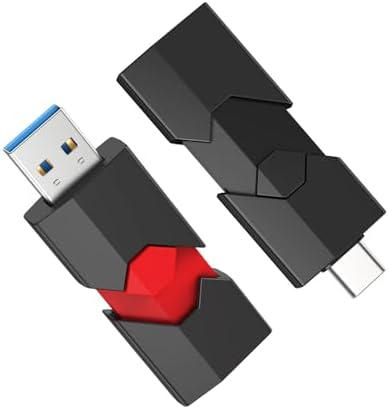 RAOYI 128 GB Dual OTG USB C Flash Drive – Versatile 2-in-1 Memory Stick for i Phone 15, i Pad Pro, Android Devices | Portable Retractable USB 3.0 Storage Solution with Enhanced Speed and Compatibility | Perfect for Professionals & Students on the Go