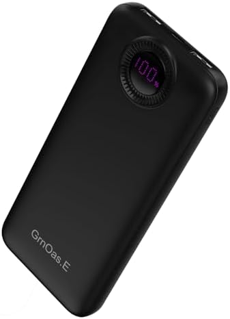 Compact 10,000 m Ah Power Bank – Fast Charging Portable Charger with Dual USB-C Compatibility for i Phone 16, Samsung, and Android Devices – Sleek Black Design for Ultimate Travel Convenience and Enhanced Device Performance