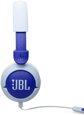 JBL Junior 320 On-Ear Kids Headphones – Safe Sound Technology with Built-in Mic & Customizable Stickers for Fun Personalization, Perfect for Music, Movies, and Learning