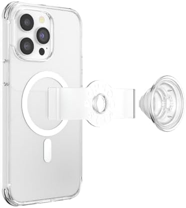 Pop Sockets i Phone 14 Pro Case with Integrated Slidable Grip & Kickstand – Pink Opalescent – Ultimate Wireless Charging Compatibility, 10 ft Drop Protection, and Easy Mag Safe Integration for Enhanced Mobile Experience