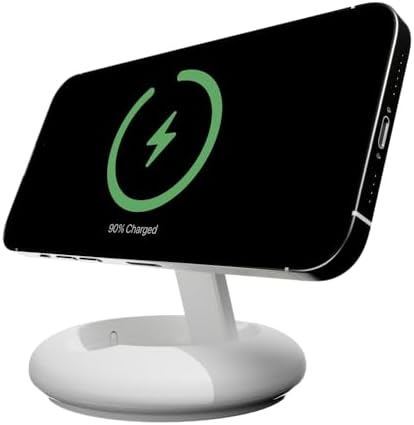 cellhelmet 15 W Magnetic Fast Wireless Charger Stand – Seamless Mag Safe Compatible Dock for i Phone 16/15/14/13/12 & Qi2 Samsung – Effortless Charging with Enhanced Speed and Safety Features