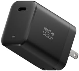Eco-Friendly Native Union 45 W Ga N USB-C Charger – Ultra-Compact Fast Charging Solution for Mac Book, i Pad, i Phone, Pixel, Galaxy & More – Smart Power Delivery for Optimal Performance – Made from Recycled Materials – Perfect for Travel and Daily Use