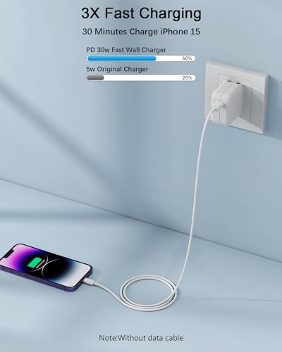 30 W USB-C Fast Charger for Mac Book & i Phone – Universal Power Adapter for Enhanced PD 3.0 Charging – Compact Travel Design with Overcurrent Protection – Safe Power Supply for Apple Devices – Ideal Replacement Charger for Mac Book Air & Pro – Versatile Compatibility with i Pad Pro, Air, Mini – Foldable & Lightweight for On-the-Go Use – Efficient Charging Block with Flame-Resistant Materials – Perfect for Modern Professionals Seeking Reliability – Get High-Speed Power Anywhere with Built-In IC Technology – Experience Ultimate Convenience with a Charger That Fits in Your Bag – Comprehensive Safety Features Certified by UL/CE/FCC – Your Go-To Solution for Fast and Safe Charging of All USB-C Devices.