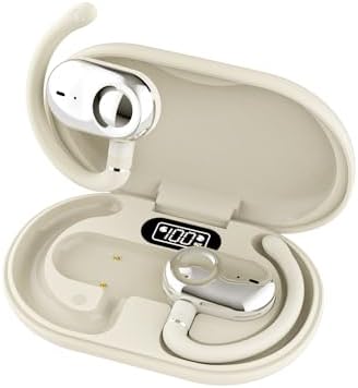Lightweight Open Ear Bluetooth Earbuds – Advanced Audio Experience with 20-Hour Battery Life, Customizable Biaxial Fit, IPX5 Waterproof Rating for Active Lifestyles, and Cutting-Edge Bluetooth 5.4 for Seamless Connectivity – Perfect for Running, Cycling, and Gym Workouts