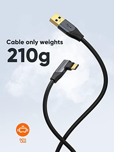 High-Speed 16 FT USB to USB C 3.1 Link Cable for Meta Quest Pro/Quest3/Quest2/Pico4 – Ultimate VR Headset Accessory for Uninterrupted Gaming and Seamless Data Transfer Up to 5 Gbps, Perfect for Tech Enthusiasts and Gamers Seeking Enhanced Mobility and Performance