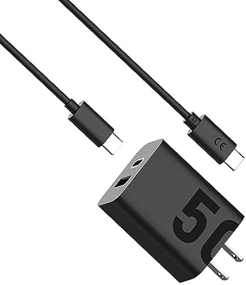 Motorola Turbo Power Share 50 W Dual Port Charger – Fast USB-A & USB-C Adapter with Power Delivery and QC3.0 Outputs, Includes 1 m USB-C Cable for Ultimate Device Compatibility and Speed Boost