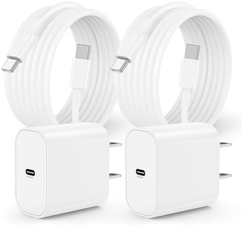 Power Up Your Apple Devices with the 20 W USB-C Fast Charging Block & 6 ft Type C Cable – Ultimate Compatibility for i Phone 15 Series and i Pad Models, Compact Wall Adapter for Maximum Efficiency and Convenience