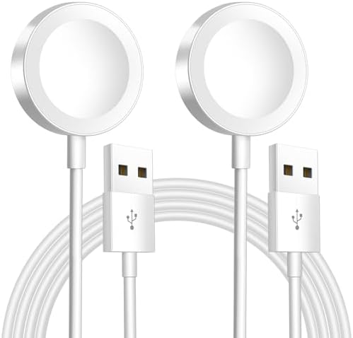 Magnetic Fast Charging Cable for Apple Watch – Portable 1.6 FT Wireless Charger Compatible with All i Watch Series Ultra/10/9/8/7/6/SE/SE2/5/4/3 – Quick Connection & Enhanced Durability for Effortless Charging