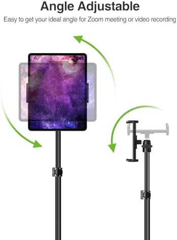 Ultimate Aluminum Alloy Tablet Tripod Stand with 360° Rotation and Adjustable Height – Versatile Holder for 7.9-11 Inch Devices, Ideal for Work, Streaming, and Presentations – Lightweight, Durable, and Portable i Pad Support for Enhanced Stability and Comfort