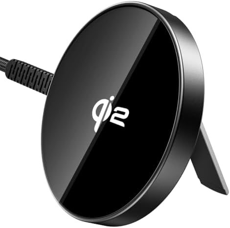 ESR Mag Safe Charger Duo Pack – 15 W Fast Wireless Charging Pad with Qi2 Technology for i Phone 12-16, Galaxy S25, and Air Pods – Superior Magnetic Alignment & Type-C Cable Included – Sleek Black Design for Effortless Charging Convenience