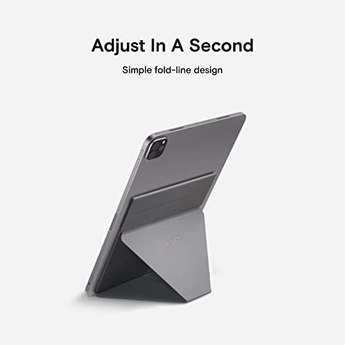 Revolutionize Your Tablet Experience with the MOFT Invisible Adhesive Slim Stand – Adjustable Support for Tablets Up to 12.9” in Space Gray – Perfect Blend of Portability, Style, and Functionality for Seamless On-the-Go Use
