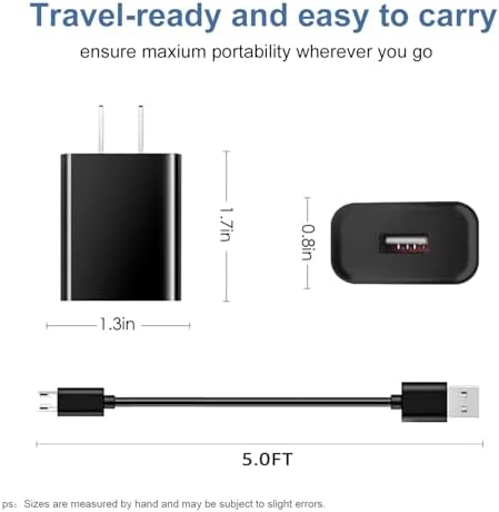 5 FT Micro USB Charger Cable for LG Devices – Superior Compatibility for Aristo, Stylo, K Series & More – Fast Charging and Durable Design for Ultimate Convenience – Essential Accessory for Home and On-the-Go Use
