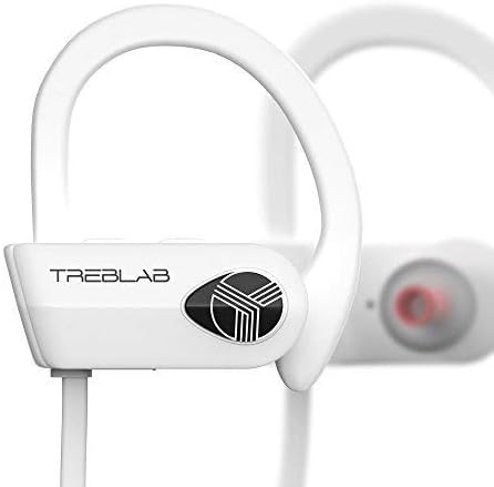 TREBLAB XR500 Waterproof Bluetooth Earbuds – Noise Cancelling Sport Headphones for Running and Workouts, Secure Fit, IPX7 Rated, Wireless Connectivity, Built-In Mic for Hands-Free Calls, Compatible with All Devices