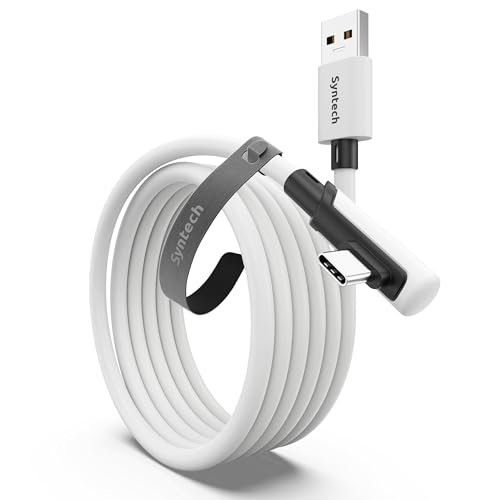 Syntech 16 FT Link Cable for Oculus Quest 3 & PCVR – High-Speed USB 3.0 to USB C Cable for Enhanced Gaming Experience – Compatible with Meta Quest 2, Pro, Pico 4 & More – Durable, Flexible Design for Seamless VR Connectivity