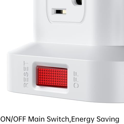 Elevate Your Charging Efficiency with the 12-Outlet Tower Surge Protector Power Strip – 6.5 Feet Extension Cord, 4 USB Ports Including USB-C, Compact Charging Station for Office and Home, Enhanced Surge Protection for Ultimate Device Safety