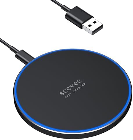 Ultra-Fast 30 W Wireless Charging Pad – Qi-Compatible Charger for Galaxy S24/S23/S22/S21/S20/S10 & i Phone 16/15/14/13/12/11 Series – Sleek, Safe, & Non-Slip Design for Home and Office Use – Effortless Device Powering with Intelligent Temperature Control