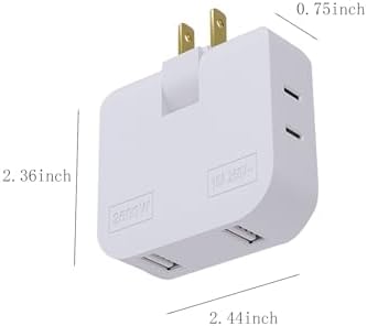 Ultra Slim 3-Way Plug Extender with 360° Rotatable Socket – Compact Travel AC Adapter Splitter for Home and On-the-Go Charging in Stylish Blue and Pink – Lightning-Fast Power Delivery with Superior Compatibility for All Devices