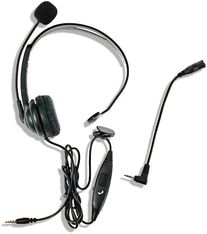Spracht ZUM350 M Stereo Wired Headset with Universal 3.5 mm & 2.5 mm Adapter | Noise-Canceling Headphones with Microphone for Enhanced Communication | Comfortable Ear Cushions for Prolonged Use on Tablets, Smartphones, & Computers | Ideal for Meetings, Gaming, & Music Enjoyment