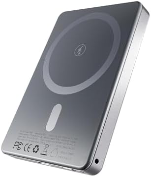 Ultra-Slim Magnetic Wireless Power Bank for i Phone 16/15/14 Series – 5000 m Ah Portable Charger with 20 W PD Fast Charging, Strong Magnet Attachment, Dual Charging Modes & Safety Features, Perfect Travel Companion for On-the-Go Power