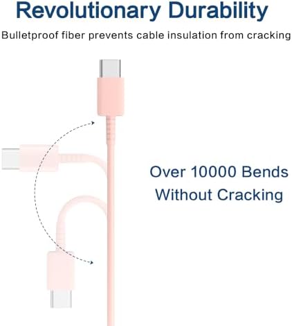 Lightning-Fast 25 W USB-C Charger Duo with 6 ft Cables | Superior Quick Charge for Galaxy S23 Ultra & i Phone 15 Series | Ultra-Portable Design for Home, Office, Travel | Robust Build with Optimized Power Delivery Efficiency